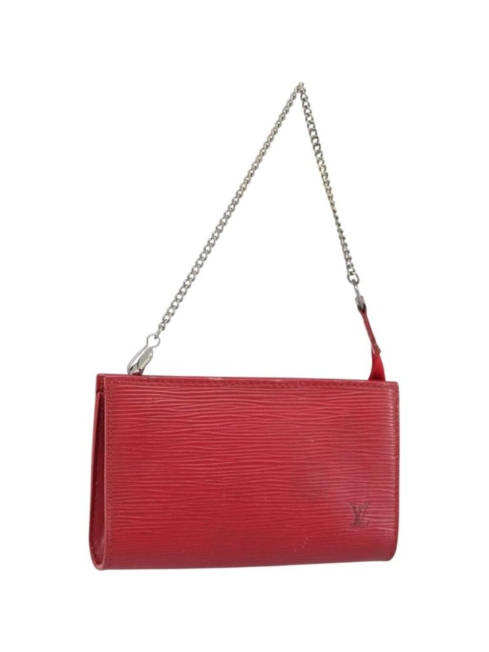 LOUIS VUITTON Epi Bucket PM Pouch Red
